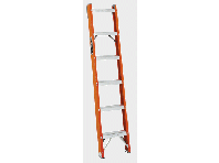 Louisville Fiberglass Shelf Ladder